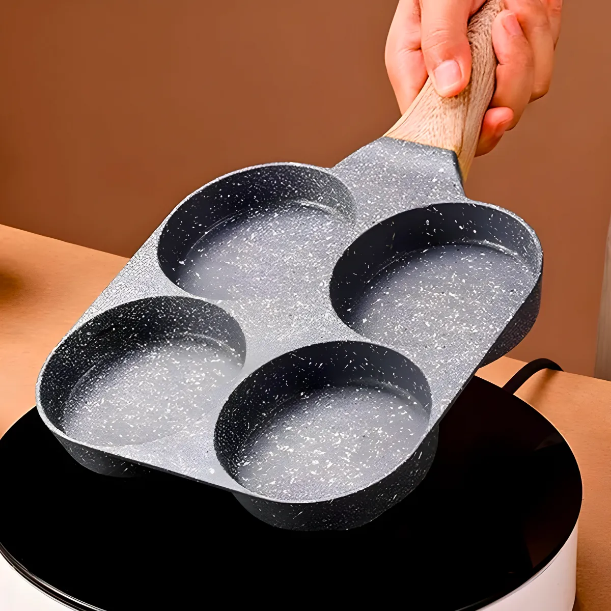 Panela Antiaderente Frigideira 4 Em 1 Para Panquecas Ovos e - Imagem 3