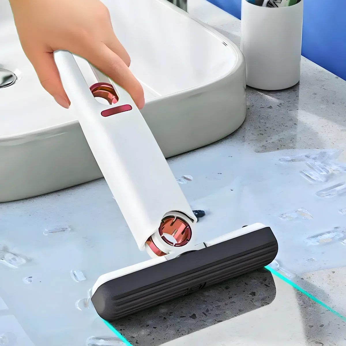 Mini Mop Rodinho Esfregão Portátil Dobrável - Imagem 2