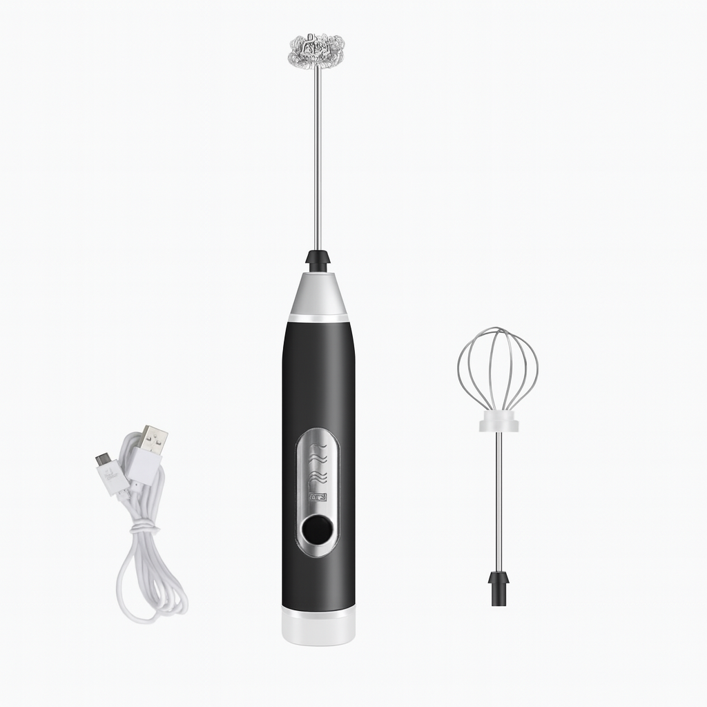 Mini Mixer Elétrico Recarregável Multiuso para Bebidas e Ovo