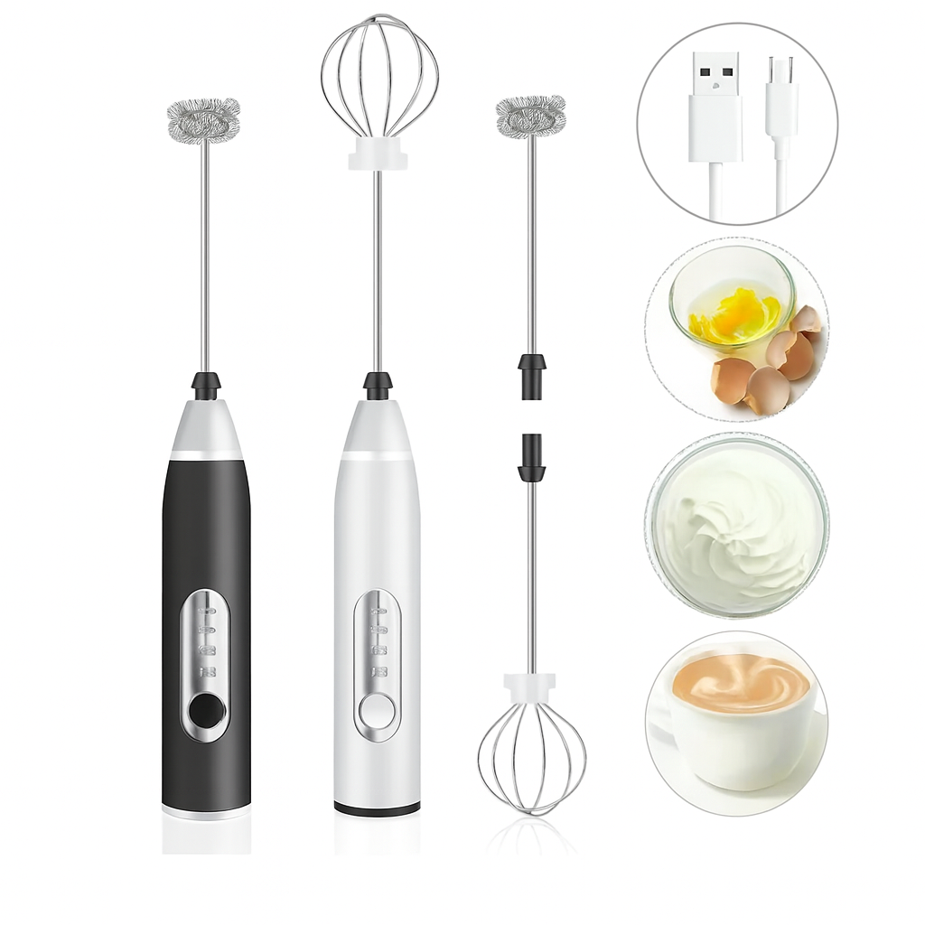 Mini Mixer Elétrico Recarregável Multiuso para Bebidas e Ovo - Imagem 3