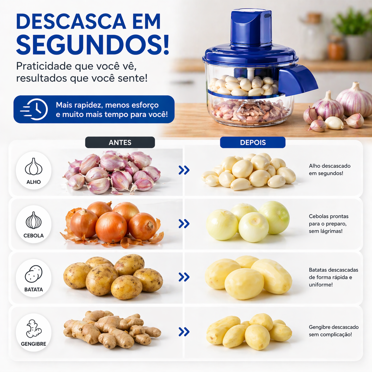 Descascador Elétrico Multifuncional para Cozinha (Azul) - Imagem 4